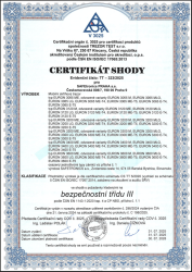 Certifikt trezoru EURON 3120